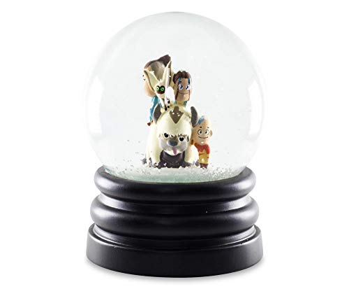 Avatar: The Last Airbender 6-Inch Snow Globe Display Piece Decoration | Chibi Avatar Aang, Katara, Sokka, Momo, and Sky Bison Appa | Official Nickelodeon Collectible | Anime Toys, Novelty Gifts