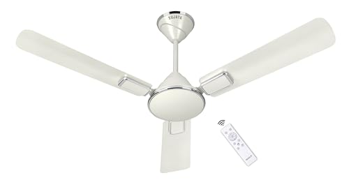 Image of Sujata BLDC Fan | 3-Year Warranty | Ceiling Fan for Living Room /Bedroom with Remote Control, High caliber, H-Class insulation winding, BEE Star Rated, Decorative ceiling fan (Pearl White - Impresso)