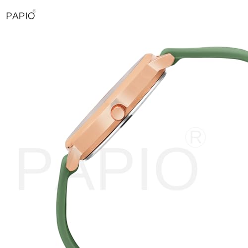 Image of PAPIO Silicone Strap Elegant Women's Analog Wrist Watch for Ladies and Girls | Stylish & Trendy | Premium Strap | Perfect for Casual, Party & Formal Wear