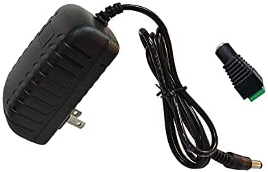 12 Volt 2A Power Adapter Supply, AC 100-240V to DC 12 V Power Supply Transformer Charger Wall Plug for DC12V Light Security CCTV Camera, Black, 8x5x3.3 cm
