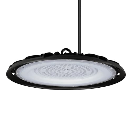Ledvion - LED High Bay avec Capteur Dimmable, 150W, 110lm/W, 22.000 Lm, 3000K, IP65, Garantie 2 Ans, Lampe UFO