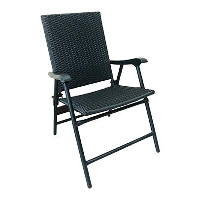 Four Seasons Courtyard Nht001 Marbella Woven Folding Chair Brown