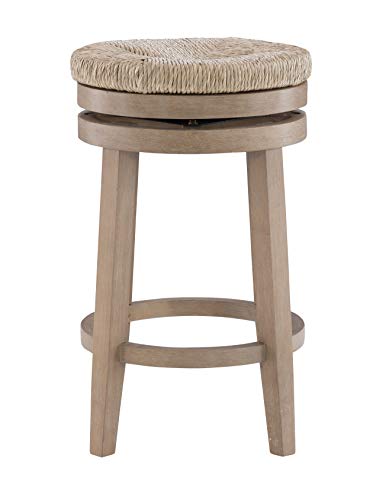 Maya Natural Backless Counter Stool With Woven Seagrass Swivel Seat By Powell #TOP3