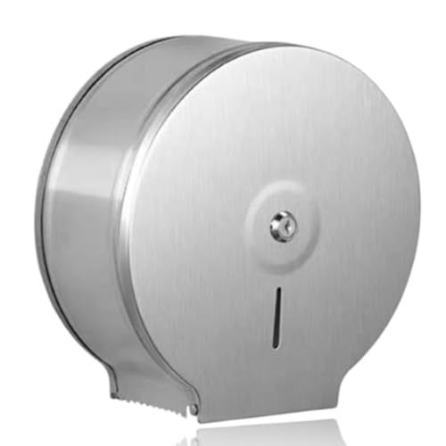 Dispensador de Papel higiénico Comercial, dispensador de Papel higiénico Jumbo Individual de Acero Inoxidable, Soporte de Papel higiénico para áreas de Alto tráfico