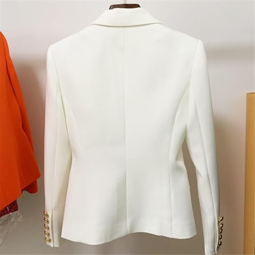 Women's Double Breasted Blazer with Gold Buttons High Street Jacket3