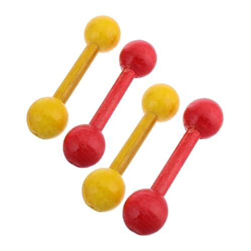 UKCOCO 4 Mancuernas De Madera Para Equipo De Ejercicio Equipo De Fitness Para Equipo De Entrenamiento Para Equipo Deportivo Y De Fitness Para Pesas Pequeñas