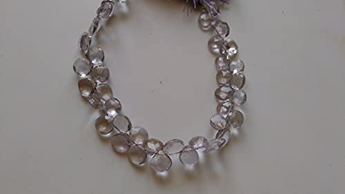 Améthyste rose naturelle briolette cœur 8mm pour création bijoux