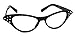 Hip Hop 50s Shop Kids Cat Eye Glasses (Child/Youth, Black)