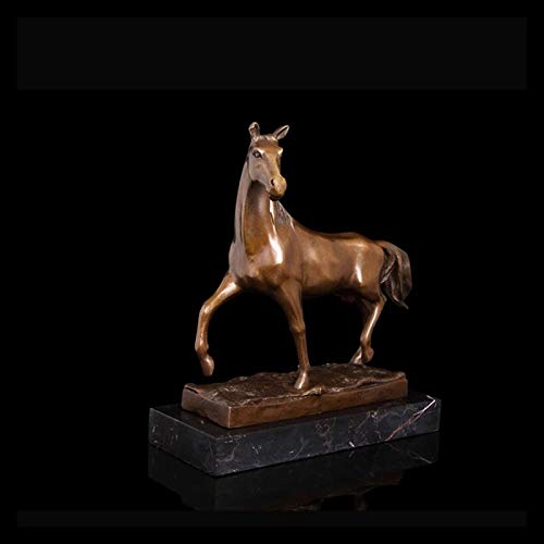 Amazon.co.jp: 銅像 青銅色の動物の馬の装飾の鋳造物の青銅色の金属の