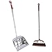 2 Sets Broom Dustpan Combination Household Broom and Dustpan Indoor Broom and Dust Long Handle Garbage Shovel Housewarming Dustpan for Office Dustpan for Home Decorative Broom