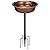 VIVOHOME Polyresin Bird Bath Bowl with Metal Stake, 29 Inch Height Outdoor Freestanding Birdfeeder, Capacity 1.4 Gallons, 5-Pronged Base, Bronze
