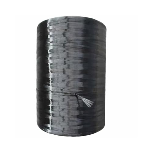 GOHAPY Hilo de filamento de Fibra de Carbono Continuo de 3K X 100M, Cinta de Hilo de filamento de 3500MPa, Remolque de Fibra de Carbono Negro de Alto módulo