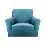 Qubjus Stretch Chair Sofa Slipcover 1-Piece Soft Couch Sofa Cover Furniture Protector with Non Skid