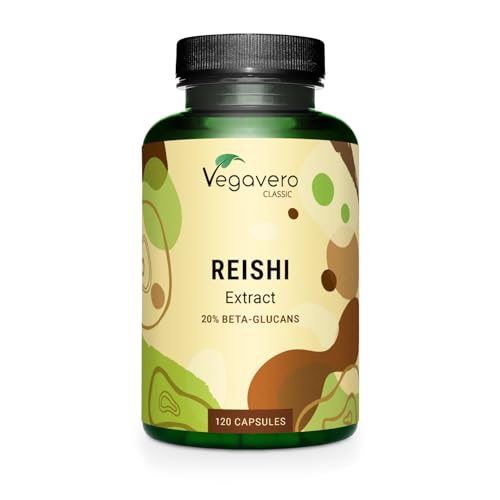 Vegavero Reishi Mushroom Extract | 13 000 mg (10:1) Ganoderma Lucidum | 120 Capsules | 40% Polysaccharides & 20% Beta Glucans | NO Additives | Vegan