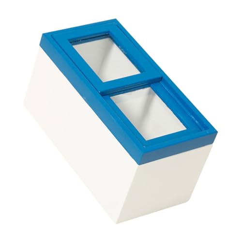 FUNOMOCYA Mini Frigorífico de Madera para Decoración de Casa de Muñecas Horizontal Blanco Accesorio Seguro para Cocina Miniatura Juguete de Simulación para Imitación