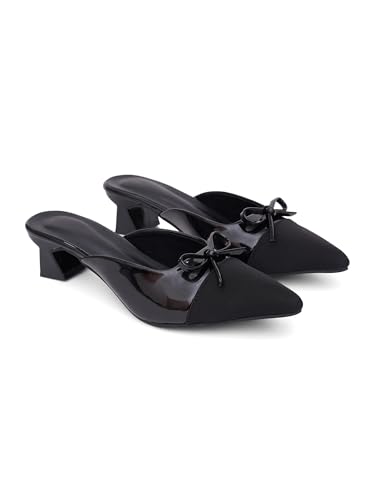 Image of TRYME Women's Block & Kitten Heel Sandals Stylish Comfortable Solid Slip-On Fashion Daily & Casual Wear