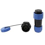HangTon TY20 7-poliger runder wasserdichter Stecker, 5 A, Schraubklemme, lötfrei, weiblich, männlich, Kabelsteckdose, Schnelltrennung für Outdoor-Marine-Stromgeräte