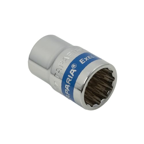 Image of Taparia 1 /2 inch Square Drive Socket (17,19 mm)- 12 Point or Bi Hex sockets for std Nuts and Bolts Compatible W /Ratchets, L Handles, Wrenches, Power Tools-Automotive & Mechanical work-DIY