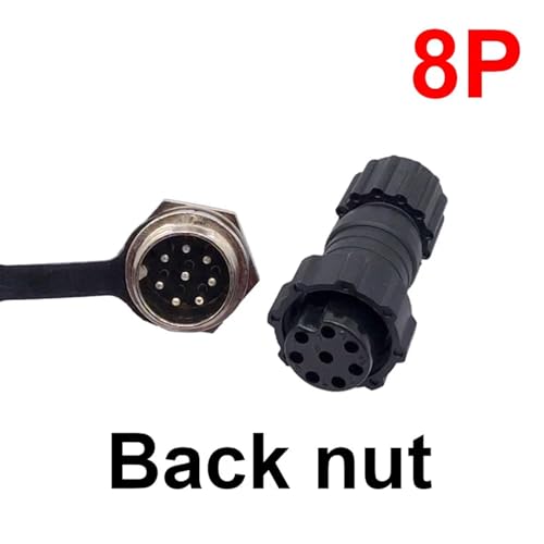 Conector GX16 antipérdida de señal con tuerca M16 y zócalo de 8 pines 2