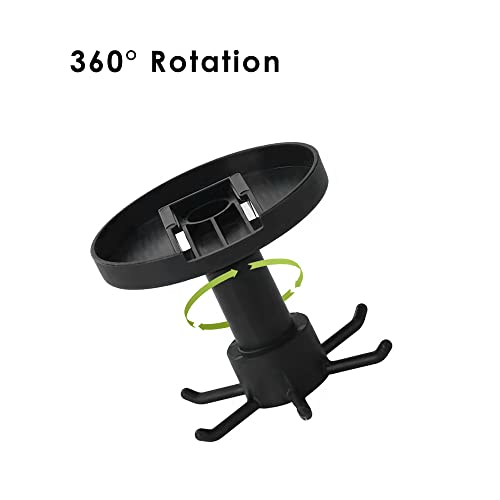 Fancyos 4 Pcs Under Cabinet Kitchen Utensils Hanger 360 Degrees Rotation Organizer Hooks 6 Claws In 1, Black #TOP2