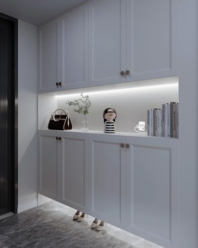 Aclorol USB Led Light Strip 1M COB Strip Lights 5V Daylight Cold White 6000K 3.28FT 320Leds Flexible TV Led Lights USB Powered 1M for Under Cabinet Kitchen Living Room Shelving or Displays