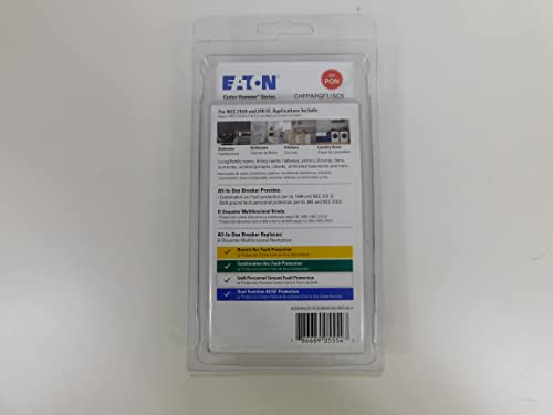 Eaton Ch 15 Amp 1-Pole Dual Function (Arc Fault/Ground Fault) Plug-On Neutral Circuit Breaker #TOP2