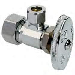 5/8" OD Compression x 1/2" OD Compression Multi-Turn Angle Stop Valve (Chrome)