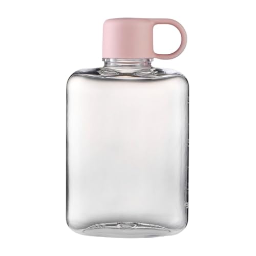 Bouteille d'eau de voyage fine – Bouteille carrée plate de 360 ml, flasque de poche réutilisable, récipient d'hydratation élégant | Matériau Tritan durable avec design moderne, choix pratique pour le
