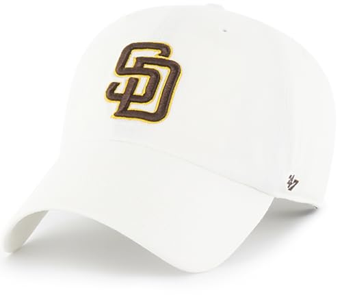 Casquette San Diego Padres blanche 47 dotée du logo officiel et d'une sangle ajustable unique