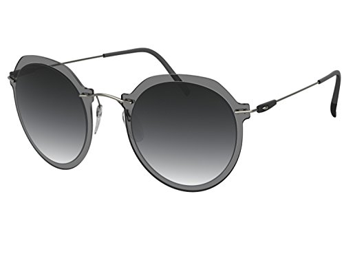 Silhouette INFINITY Sunglasses Collection, 8161, 8695, 8696, style may very (Oval ruthenium shiny/grey gradient lenses)
