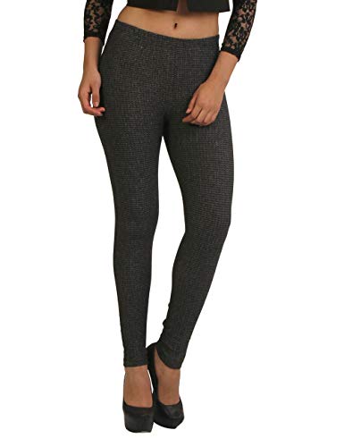 Image of Frenchtrendz Women's Cotton Spandex Jacquard Stretchable Slim Fit Jegging with Back Pockets