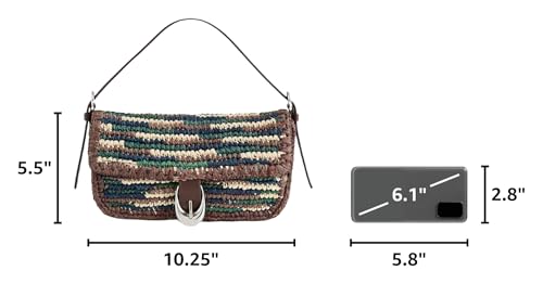 STAUD Harlow Raffia Shoulder Bag