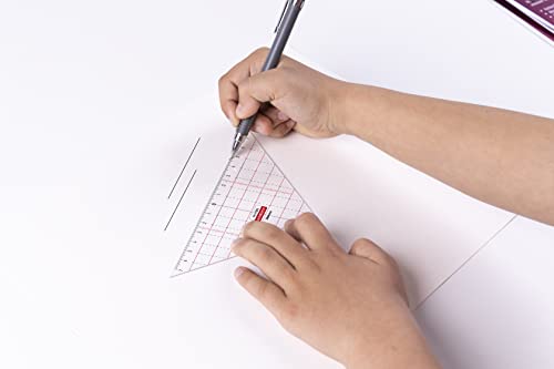 Aristo AR1551 My first Geodreieck (Speziell für Schüler:innen ab der 3. Klasse entwickelt, Hypotenuse 16 cm, biegsam) transparent, 1 Stück