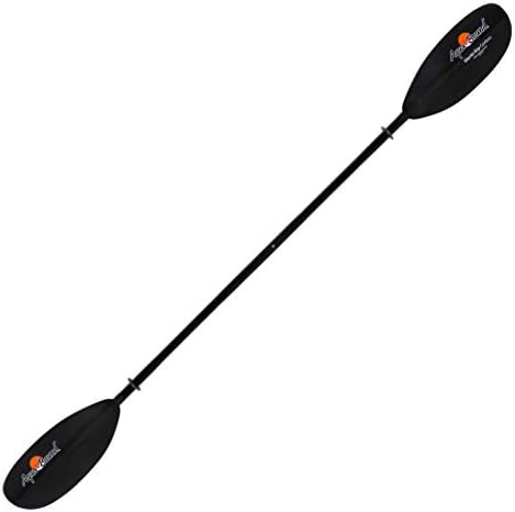 AQUA BOUND Manta Ray Carbon 2-Piece Kayak Paddle, Black CR Blade/Carbon Snap Button Shaft, 220 cm