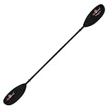 AQUA BOUND Manta Ray Carbon 2-Piece Kayak Paddle, Black CR Blade/Carbon Snap Button Shaft, 220 cm
