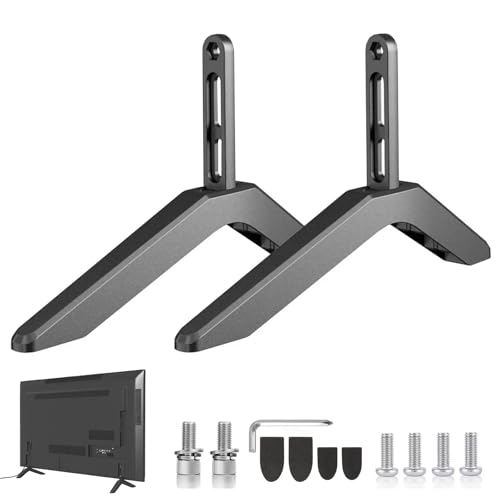 Soporte de TV, patas de TV de repuesto para Smart 71.1 cm 81.3 cm 101.6 cm 109.2 cm 124.5 cm 127.0 cm 139.7 cm 152.4 cm 165.1 cm base de TV soporta hasta 80 libras