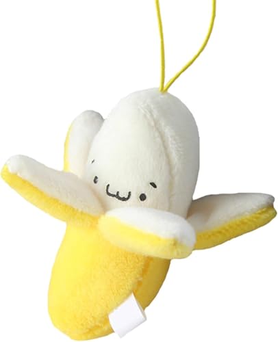 WLngtv Cute Banana Shark Stuffed Hanging Doll Key Chain Pendant