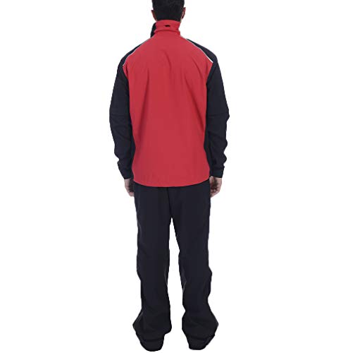 Fit Space Waterproof Golf Rain Suits For Men Performance Rain Jackets And Pants For All Sports (Red Full-Zip, Xx-Large) #TOP3