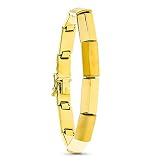 RIB 18k donne braccialetto d-oro rettangoli liscio scheda opaco gloss