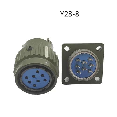 Conector aviación 8 pines YP28 circular para cables de alimentación y señal de datos 2