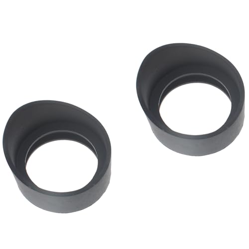 OZXNO 2 Pcs Eyepiece Eye Cup/Guard Rubber Eyepiece Cover Scope Accessories for 32-35mm Stereo Microscope Telescope(Black)