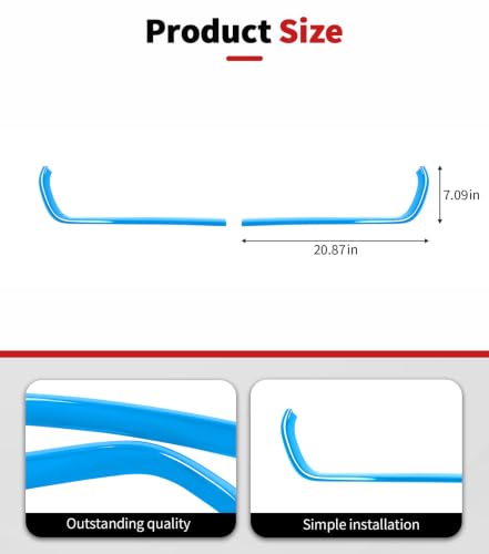 Image of Voodonala Front Grille Inserts Trim for 2015-2026 Dodge Charger, Radiator Grill Cover Protector, ABS Light Blue Exterior Accessories, 2PCS