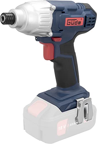 Güde Akku Schlagschrauber BSS 18 1/4-0 (18 V, ¼“ Hex Metall-Bitdirektaufnahme, handliche 185 mm Länge, 180 Nm max. Drehmoment, L/R Lauf mit Motorbremse, LED-Arbeitslicht, ohne Akkupack & Ladegerät)