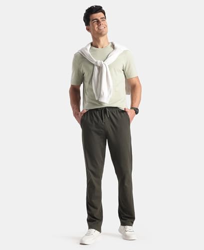 Image of Jockey 9500 Men Super Combed Cotton Rich Regular Fit Trackpant with Side Pockets
