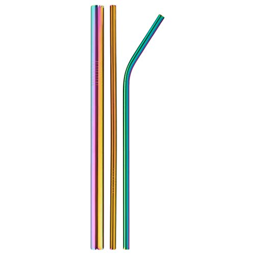 Chali® 12x RVS Rietjes Herbruikbaar 21,5cm, Regenboogkleurig 4x ø12mm, 8x ø6mm, Drinkrietjes Vaatwasserbestendig incl… - Image 3