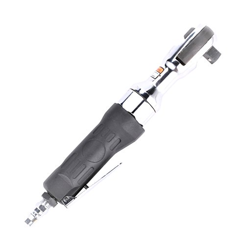 BORNTUN Air Ratchet Wrench 1/2 Inch Pneumatic Spanner Heavy Duty Torque Air Wrench Drive (1/2'' silver black) - Thumbnail 2