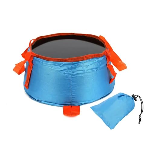 NATTCO Folding Portable Bucket Colorful Outdoor Folding Portable Wash Face Basin Pot Collapsible Bucket Camping Hiking Shower with Storage Bag (Color : D1), HUIM SHSE3 STORE-1