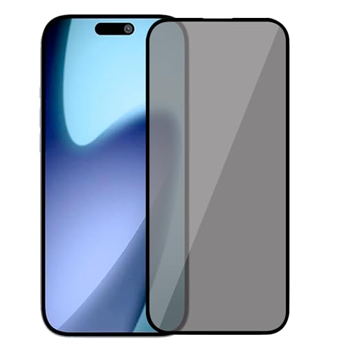 Image of amazon basics Edge to Edge Privacy Tempered Glass for iPhone 17 Air with Easy Self Installation Kit | Black