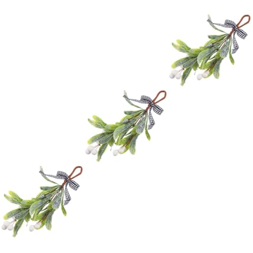 RORPOIR 3pcs Realistic Christmas Stem Reusable Pick Decorative Flower Picks for Home