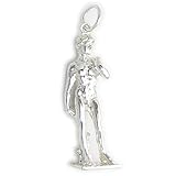 925er-Sterlingsilber. Michelangelo David Statue Sterling-Silber 925 x 1 Statuen Charms SFP